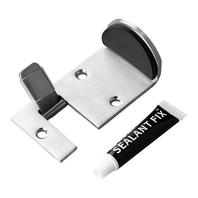 Limiteur de Porte en Acier Inoxydable 10ML Type Sol Adapté à la Fermeture Automatique Externe pour Usage Résidentiel et Commercial Alarme Butée de Porte Montage au Sol Butée de Porte Porte de Garage Roulette Décorative