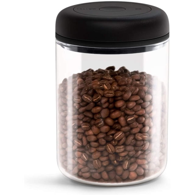 Envase al vacío Fellow Atmos para almacenamiento de café y alimentos - Contenedor hermético sellado, vidrio transparente