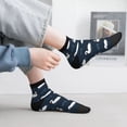 thumbnail image 2 of Fuzoiu Cartoon Swan Print Adult Socks, Crew Moisture-wicking Socks, Unisex Cushion Crew Socks,Casual Sports Ankle Socks, 2 of 7