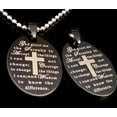 thumbnail image 2 of Stainless Steel Serenity Prayer With Cross Black Color Pendant Christian Jewelry-145-BL, 2 of 5