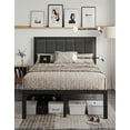 thumbnail image 6 of Bexfil Full Size Upholstered Bed Frame with Metal Slat Support, Metal Platform Bed Frame Charging Station Mattress Foundation, Gray, 6 of 8