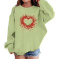 thumbnail image 2 of Ruyang Girls Heart Sweatshirts Kids Cute Solid Color Sweater Casual Valentine Pullover Long Sleeve Pullover Tops Trendy Clothes, 2 of 4