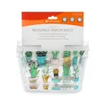 thumbnail image 3 of Full Circle ZipTuck Reusable Plastic Snack Bags Set, Cactus Party, 3 of 9