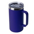 thumbnail image 1 of DOMICARE Tasse 24oz avec Poignée et Couvercle, Tasse à Café en Acier Inoxydable, Tasse Isolée Réutilisable, Tasse de Voyage avec Poignée, Gobelet à Café à Double Paroi sous Vide pour Hommes et Femmes, Bleu Foncé, Paquet 1, 1 of 7