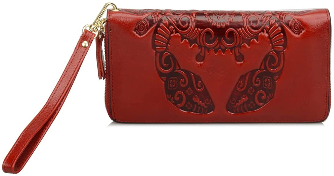 red designer wallets