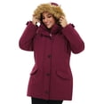 thumbnail image 4 of Soularge Women's Plus Size Winter Coat Windproof Puffer Jacket Warm Winter Parka Jacket Red 1X, 4 of 7