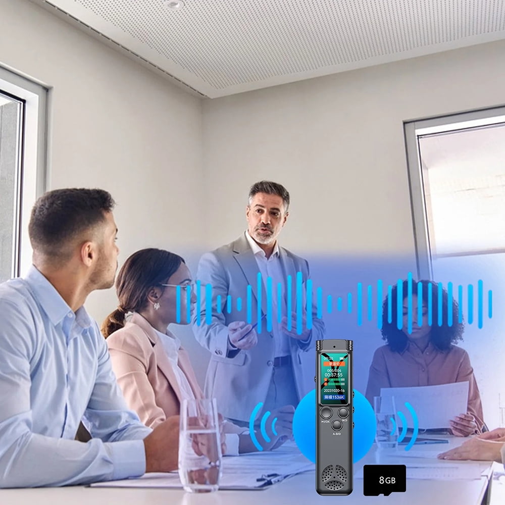 Digital Voice Recorder Portable Voice Activated Recorder With Full-Color TFT Screen Playback Song Player Audio Recorder For Meeting Lecture