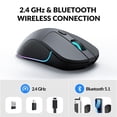 thumbnail image 2 of Ratón Inalámbrico Keychron M3 PAW3395 Sensor 26,000 DPI Negro, 2 of 9