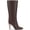 Brown, variant on MATEO BY INC Womens Brown Arch Support Cushioned Charlotte Pointed Toe Stiletto Zip-Up Dress Boots 9 M