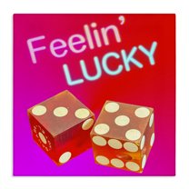 Stupell Industries Feelin' Lucky with Dice Entertainment Painting Wrapped Canvas Art Print Wall Art, 36 x 36