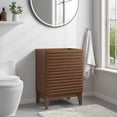thumbnail image 2 of LUXEYARD 24-in W Walnut Mid-Century Freestanding Bathroom Vanity Base Only with Soft Close Doors, 2 of 8