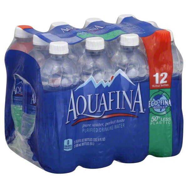Aquafina Purified Drinking Water, 16.9 Fl. Oz., 12 Count