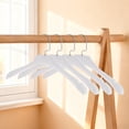 thumbnail image 4 of Perchas de ropa únicas Bargains 4 Pcs, percha plana duradera con gancho blanco, 4 of 5