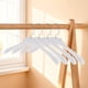 thumbnail image 4 of Perchas de ropa únicas Bargains 4 Pcs, percha plana duradera con gancho blanco, 4 of 5