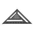 thumbnail image 2 of Carpenter Triangle Ruler, High Hardness Clear Scale Measuring Layout Tool Aluminum Alloy  for Woodworking Black,Silver White,Blue, 2 of 7