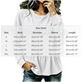 thumbnail image 6 of Lmnyox Women's Sweatshirts Crew Neck Solid Color Peplum Long Sleeve Pullover Fall Fashion Sweatshirts, 6 of 6