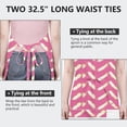 thumbnail image 6 of Pink and Yellow Feather Pattern Apron-Garden Aprons for Women with Pockets-Cotton Linen Waterproof Kitchen Cooking Gardening Aprons Adjustable for Kitchen,Cooking,BBQ and Salon 33x27 Inch, 6 of 7
