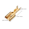 thumbnail image 2 of BEADCEST 100Ud Terminales Spade Hembras Doradas Con Crimp Para Cableado Eléctrico Y Audio, 2 of 7