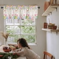 thumbnail image 5 of Spring Floral Easter Valances for Windows Farmhouse Kitchen Curtains Valances Rod Pocket Valance Curtains for Kitchen Windows Pastoral Tulip Flowers Rustic Window Valances for Bathroom 60"x18", 5 of 6