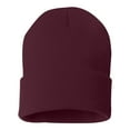 thumbnail image 1 of Solid 12 Cuffed Beanie, One Size, Maroon, 1 of 2