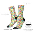 thumbnail image 4 of Yiaed colorful easter eggs Print Great elasticity Crew Socks Sports socks for Men and Women, 4 of 6