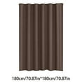 thumbnail image 3 of Curtain X1 Modern Solid Curtains Room Darkening Thermal Rod Pocket Window Curtains for Bedroom (2 Panels) 72 in X 72 in Brown, 3 of 6