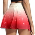 thumbnail image 2 of Aayomet Jupe à Sequins pour Femmes Jupe d'Entraînement Yoga Sport Jupe Active Jupe-Short (Rouge, m), 2 of 4