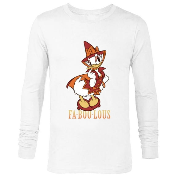 Disney Halloween Daisy Duck Witch Costume Fa-BOO-Lous - Long Sleeve T-Shirt for Men - Customized-White