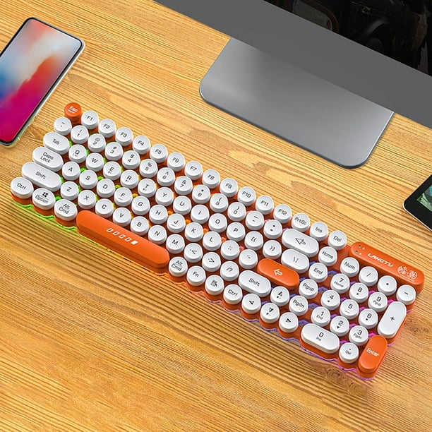 Keyboard Keyboard 2.4GHz Bluetooth Membrane Keyboard Thin And Convenient Office Computer RGB Lighting - Walmart.com