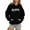 Black, variant on Fshinging Oversize Christian Women Hoodie Y2K Fashion Long Sleeve Sparkle Stars Galaxy Pullover Sweatshirt Black L
