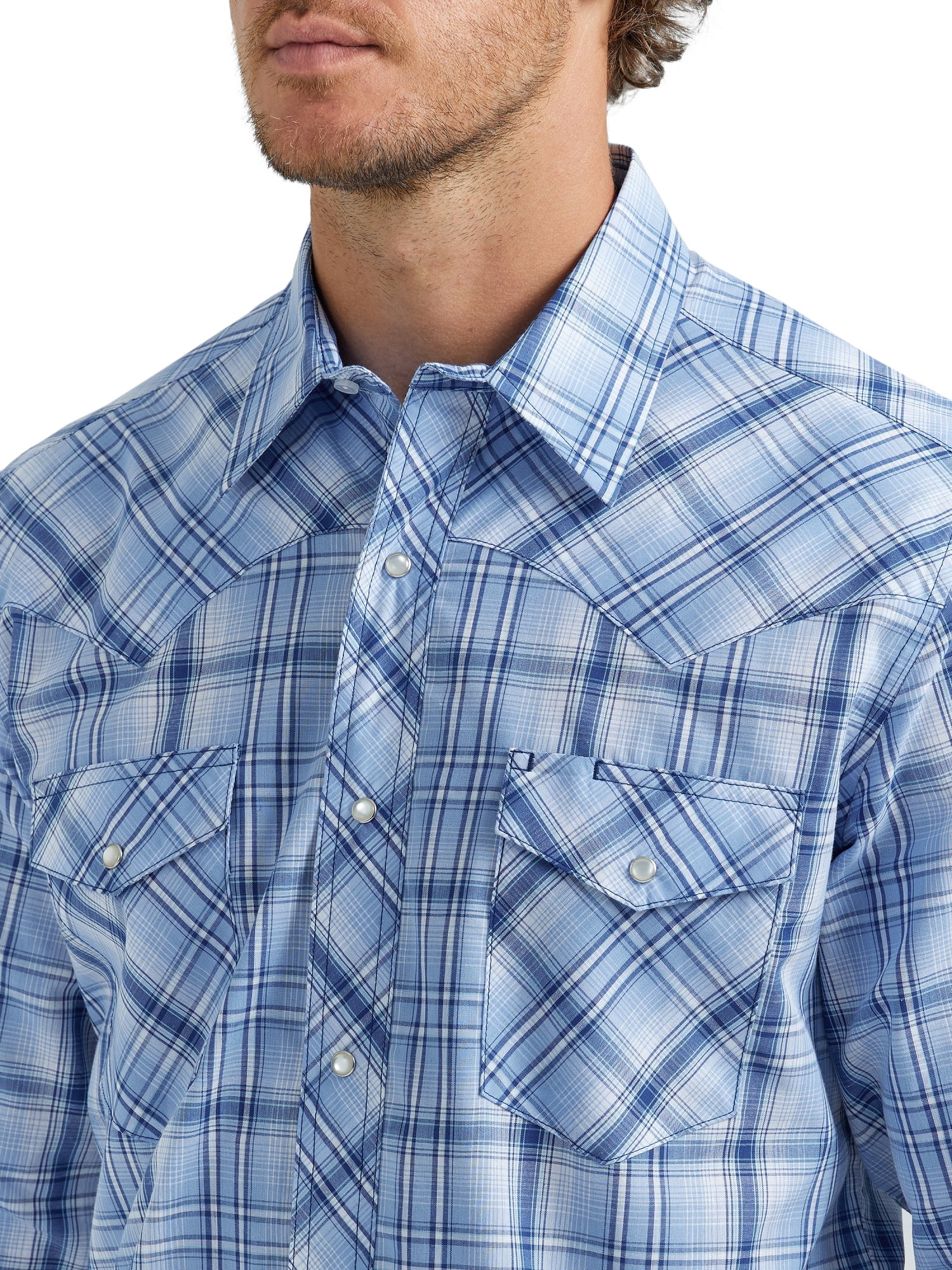 Wrangler® Men's and Big Men's Regular Fit Long Sleeve Western Shirt, Sizes S-5XL