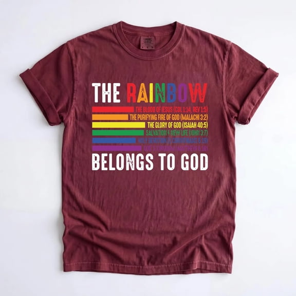 Rainbow Christian T-Shirt, Gods Promise Shirt, Christian Bible Verse Tee