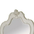 thumbnail image 2 of Wooden Frame Mirror with Scalloped Trim Crown Top, White, 2 of 5