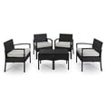 thumbnail image 5 of PROHIKER 3 PCS Patio Rattan Conversation Chair Set, 3 PCS Patio Wicker Rattan Furniture Set, Patio Wicker Rattan Table, 5 of 5