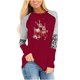 thumbnail image 1 of Camisas Navideñas Para Mujer Tops de Manga Larga Estampado de Moda Cuello Redondo Raya Blusa Informal Odeerbi ODB201148, 1 of 5
