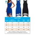 thumbnail image 7 of Deago Women's Summer Solid Sleeveless Beach Dress Bikini Cover Up Casual Tassel Sun Dress Vacation Short Dresses (Blue, L), 7 of 7