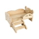 thumbnail image 5 of Cama de madera para conejillos de indias y hámsteres, nido estable y duradero, casa para mascotas para jugar y dormir. Oso grande, 5 of 9