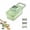3 X Blades+drain Basket, variant on ABCISI Vegetable Chopper with Container, 6-in-1 Mandoline Slicer and Grater with Stainless Steel Blades, Hand Guard and Drain Basket for Potato, Carrot, Cucumber and Onion, Green