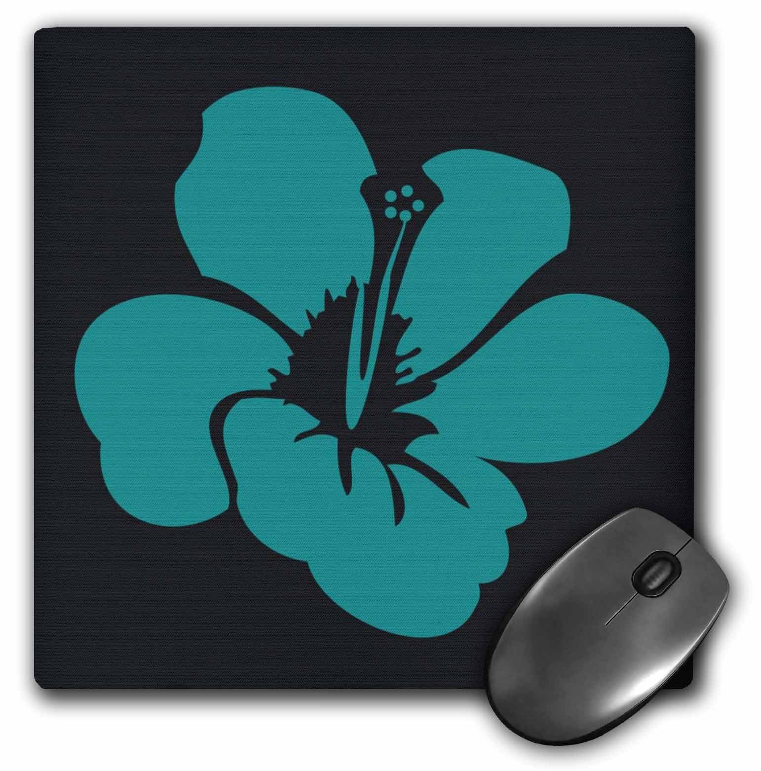 3dRose Tuquoise Hibiscus Flower - Hawaiian Floral - Art, Mouse Pad, 8 by 8  inches - Walmart.com