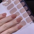 thumbnail image 3 of Pegatinas de uñas de Color vino tinto de larga duración, envolturas de uñas completas, deslizador autoadhesivo, arte de uñas, decoración de manicura DIY, 16 puntas, 3 of 7