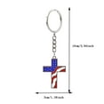 thumbnail image 3 of 4th of July Keychain Stainless Steel USA Flag Patriotic Charm Keyring Independence Day Souvenirs Gifts for Patriotic Party supplies Festivities Birthday xmas Gift for Men Women, 3 of 8