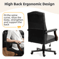 thumbnail image 6 of Homhum Executive High Back Office Desk Chair, Adjustable Seat, Black, 6 of 7