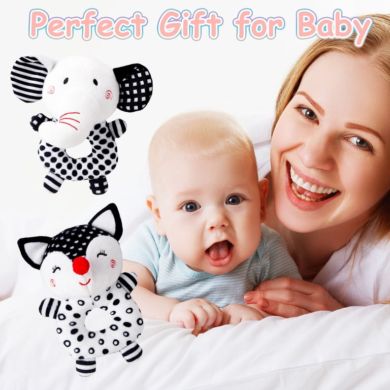 Sixwipe Baby Rattle Toys, 2-Piece Soft Plush Set photo 6