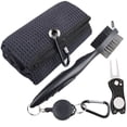 thumbnail image 1 of Golf Towel Microfiber Waffle Pattern Golf Brush Tool Kit With, 1 of 8