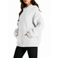 thumbnail image 3 of Womens Oversized Hoodies Fleece Sweatshirts Fall Fashion Pullover Sweaters Winter Clothes White L, 3 of 9