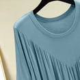 thumbnail image 5 of Nightgown For Women Short Sleeve Ruched Maxi Sleep Dress for Home Lounge Weekend Morning Evening Routine Relaxed Daily Wear Casual Comfort Style Summer, 5 of 6