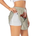 thumbnail image 3 of Lsque Flamingo Sitting On Chair Printed Women's Running Shorts with Liner Pockets,Elastic Quick Dry Workout Athletic Gym Yoga Shorts,Womens High Waist Shorts-Medium, 3 of 9