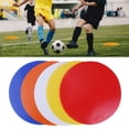 thumbnail image 4 of NIBOLOG 6Pcs 20CM Spot Marker Colorful Non-slip PVC Gym Classroom Activities Dance Soccer Basketball Football Sports Speed Agility Training Round Floor Marker Pad Kit, 4 of 7