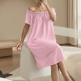 thumbnail image 7 of Ailaofu Nightgowns for Women Soft Sleep Shirt Long Sleepwear, 7 of 7