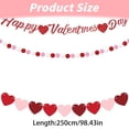 thumbnail image 2 of Felt Heart Valentine’S Day Garland Banner,Valentines Day Heart Decorations,Valentines Banner,Valentines Day Heart Felt Decor For Wedding Anniversary Birthday Home Valentine Party Decor,(H,98.43 in), 2 of 8